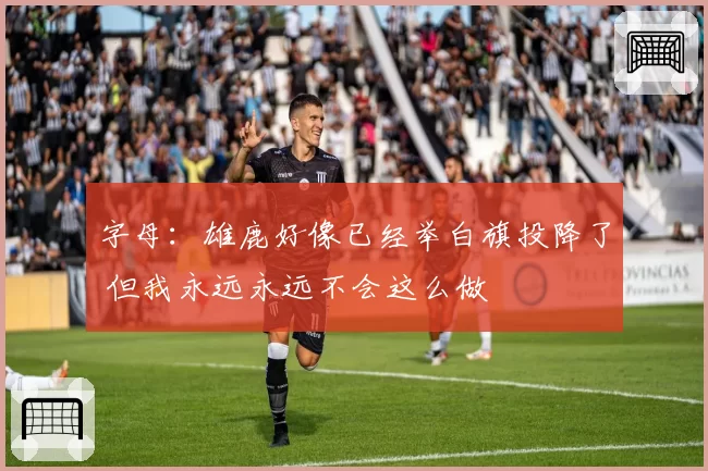 字母：雄鹿好像已经举白旗投降了 但我永远永远不会这么做